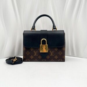 LOUIS VUITTON Locky BB Bag Monogram Canvas with Black Leather